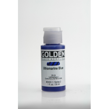 F-02400 - 0738797240018 - Golden - Peinture Acrylic FLUIDS Golden II 30ml Bleu Outremer