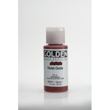 F-02405 - 0738797240513 - Golden - Peinture Acrylic FLUIDS Golden I 30ml Oxyde Violet