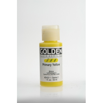 F-02422 - 0738797242210 - Golden - Peinture Acrylic FLUIDS Golden II 30ml Jaune Primaire