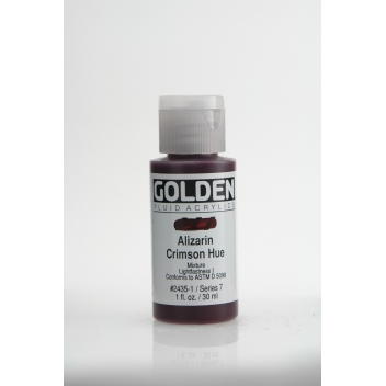 F-02435 - 0738797243514 - Golden - Peinture Acrylic FLUIDS Golden VII 30ml Teinte Carmin Alizarine