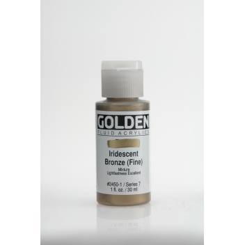 F-02450 - 0738797245013 - Golden - Peinture Acrylic FLUIDS Golden VII 30ml Iridescent Bronze fin