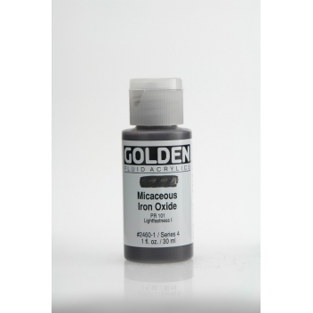 F-02460 - 0738797246010 - Golden - Peinture Acrylic FLUIDS Golden IV 30ml Iridescent Oxyde Fer Mica.