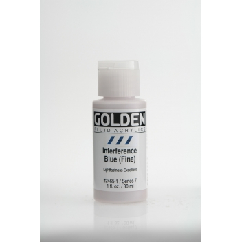 F-02465 - 0738797246515 - Golden - Peinture Acrylic FLUIDS Golden VII 30ml Interference Bleu fin