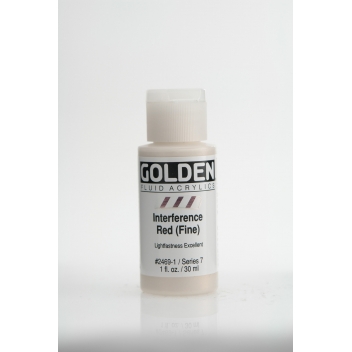 F-02469 - 0738797246911 - Golden - Peinture Acrylic FLUIDS Golden VII 30ml Interference Rouge fin