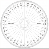 Rapporteur cercle entier degrés Ø 10 cm