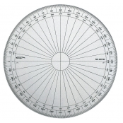 Rapporteur cercle entier degrés Ø 15 cm