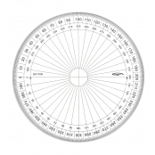 Rapporteur cercle entier grades Ø 15 cm