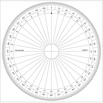 GX120D - 3700010404764 - Graphoplex - Rapporteur cercle entier degrés Ø 20 cm