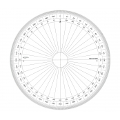 Rapporteur cercle entier grades Ø 20 cm