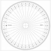 Rapporteur cercle entier degrés Ø 25 cm