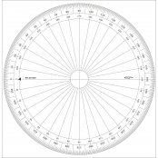 Rapporteur cercle entier degrés Ø 25 cm