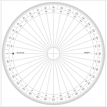 GX125D - 3700010404795 - Graphoplex - Rapporteur cercle entier degrés Ø 25 cm