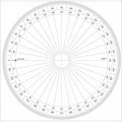 Rapporteur cercle entier degrés Ø 30 cm