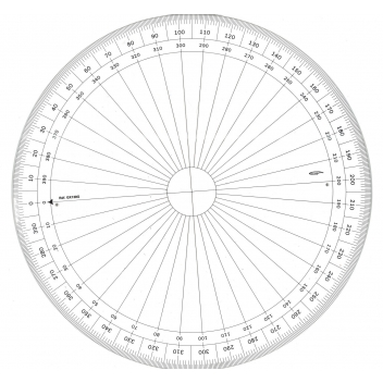 GX130G - 3700010404801 - Graphoplex - Rapporteur cercle entier grades Ø 30 cm