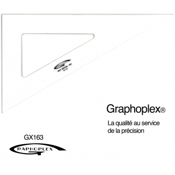GX163 - 3700010405013 - Graphoplex - Equerre 60° 3 bords droits 32 cm