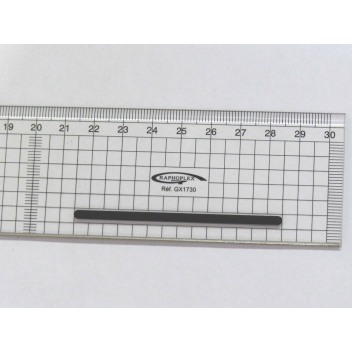GX1730 - 3700010417641 - Graphoplex - Règle de coupe bord acier anti-glisse quadrillée 30cm