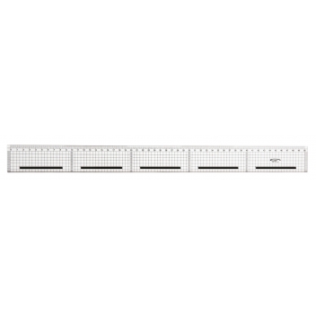 GX1750 - 3700010417658 - Graphoplex - Règle de coupe bord acier anti-glisse quadrillée 50cm