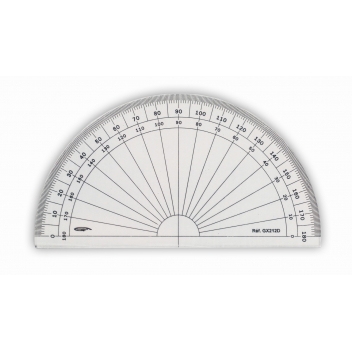 GX212D - 3451855020373 - Graphoplex - Rapporteur 1/2 cercle degrés Ø 13 cm
