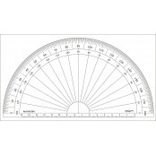 Rapporteur 1/2 cercle degrés Ø 20 cm