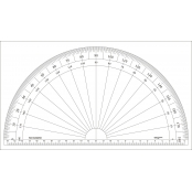 Rapporteur 1/2 cercle degrés Ø 25 cm