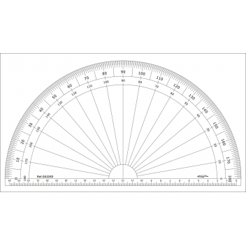 Rapporteur cercle entier degrés Ø 25 cm - Graphoplex {couleur