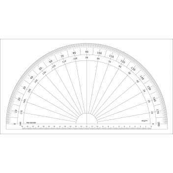 GX230D - 3700010404702 - Graphoplex - Rapporteur 1/2 cercle degrés Ø 30 cm
