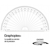 Rapporteur 1/2 cercle grades Ø 30 cm