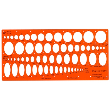 GXST1179 - 4014509002935 - Graphoplex - Trace ellipses 4 angles : 25° 35° 45° 60°