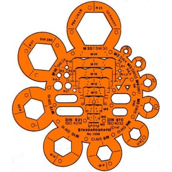 GXST1309F - 4014509002997 - Graphoplex - Trace écrous et boulons