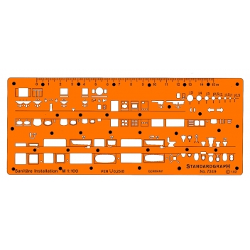 GXST7349 - 4014509009125 - Graphoplex - Trace sanitaires 1/100e modèle I