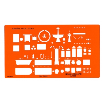 GXST7350 - 4014509009132 - Graphoplex - Trace sanitaires 1/50e modèle II