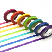 Masking Tape MT Slim 6 mm Assortiment 7 pièces Rainbow