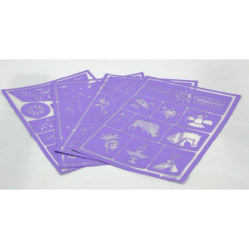 GT41931 - 3700010419317 - Grim'tout - Pochoir de maquillage pour enfant 4 pièces Set 2 - 6