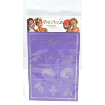GT41931 - 3700010419317 - Grim'tout - Pochoir de maquillage pour enfant 4 pièces Set 2