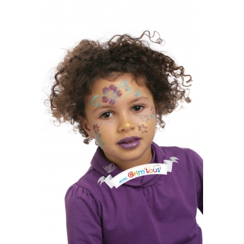 GT41931 - 3700010419317 - Grim'tout - Pochoir de maquillage pour enfant 4 pièces Set 2 - 5