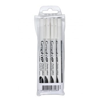 GI43328 - 3700010433283 - Graph it - Pochette de 4 Fine liners Graph'it Noir