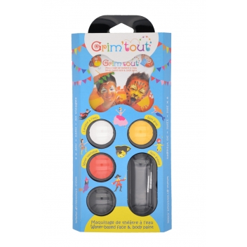 GT41222 - 3700010412226 - Grim'tout - Palette Maquillage enfant 4 couleurs Tigre et citrouille - 5