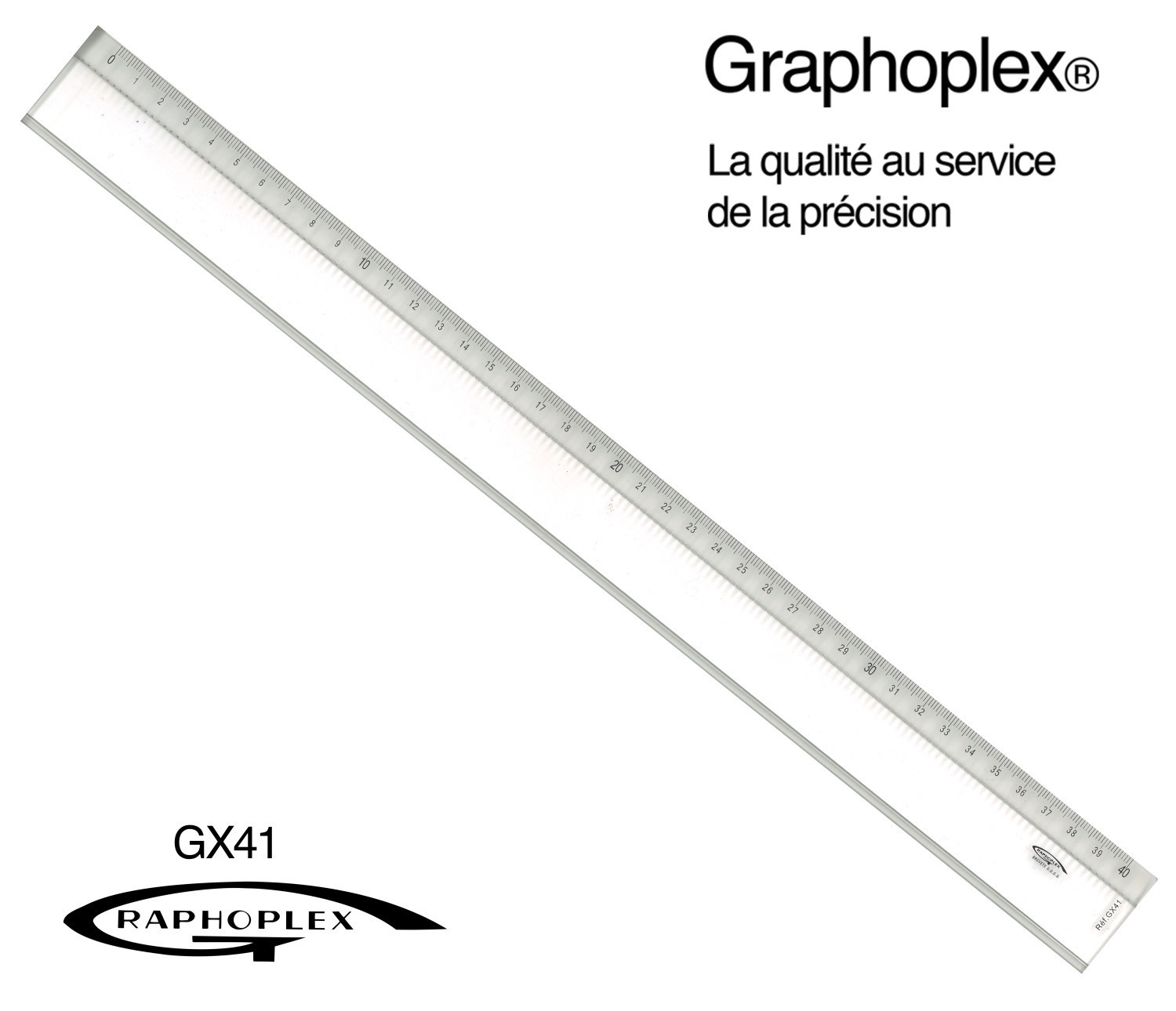 bosselage 30 cm Graphoplex Règle transparente 1 biseau 
