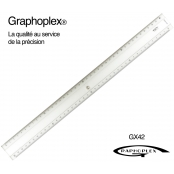 Graphoplex Règle courbe flexible 50 cm bleu 