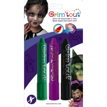 GT41824 - 3700010418242 - Grim'tout - Crayons maquillage sans parabène 3 sticks Sorcière