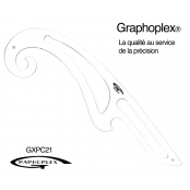 Altuglas transparent 38 cm durchsichtig Graphoplex Kurve 