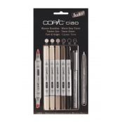 Set 5 marqueurs Copic Ciao Gris Chauds + 1 Multiliner gratuit