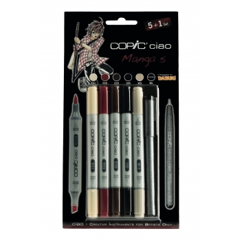 CC5M5 - 4013695261485 - Copic - Set 5 marqueurs Copic Ciao Manga 5 + 1 Multiliner gratuit