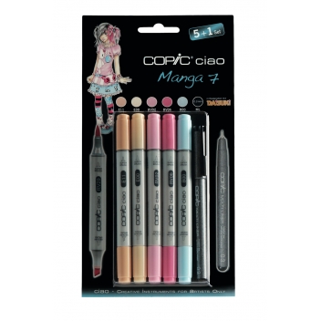 CC5M7 - 4013695261508 - Copic - Set 5 marqueurs Copic Ciao Manga 7 + 1 Multiliner gratuit