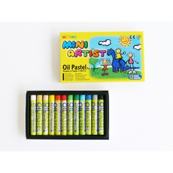 MOPS12 - 6940718814015 - Mungyo - Pastels huile pour enfant Mungyo Mini Artist 12 pièces
