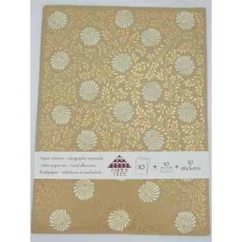 PT52831 - 3700010528316 - Papertree - Papier à lettre sérigraphié (feuilles enveloppes stickers) - 2