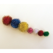 Pompons Glitter Assortiement 200 pièces