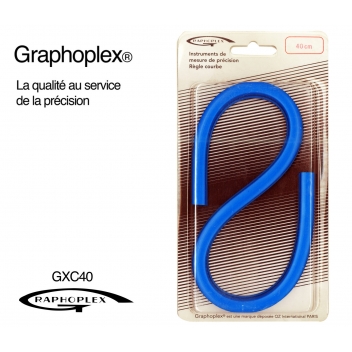GXC40 - 3700010413186 - Graphoplex - Règle courbe flexible 40cm
