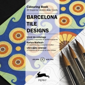 Bloc de 20 cartes à colorier Faience de Barcelone