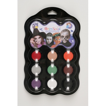 GT41212 - 3700010412127 - Grim'tout - Palette Maquillage enfant 9 couleurs Maléfice